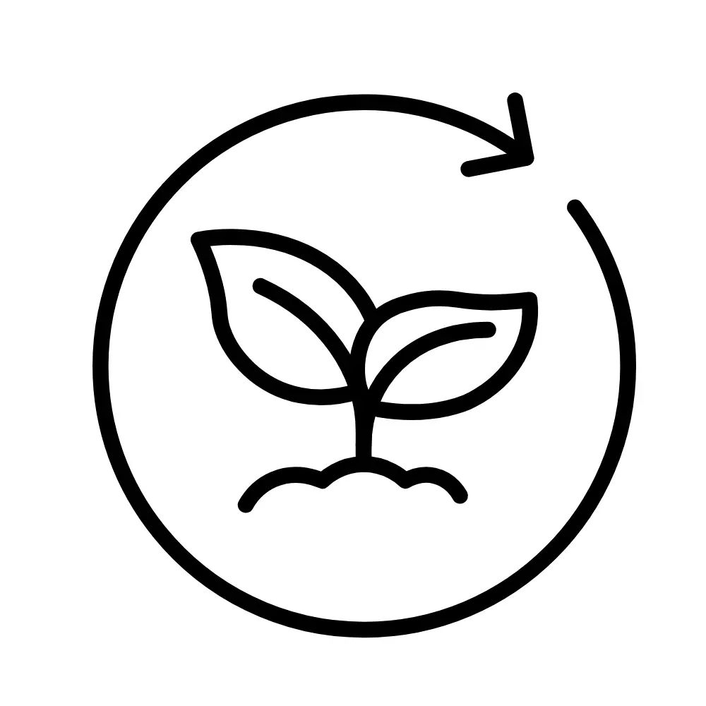 芽と循環を表すイラスト